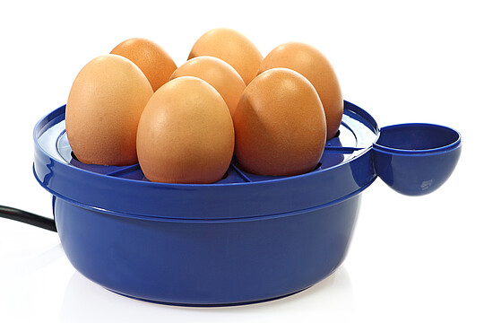 Eier in einem Eierkocher